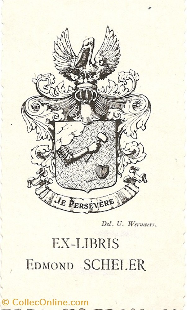 SCHELER vieux papier ex libri scheler