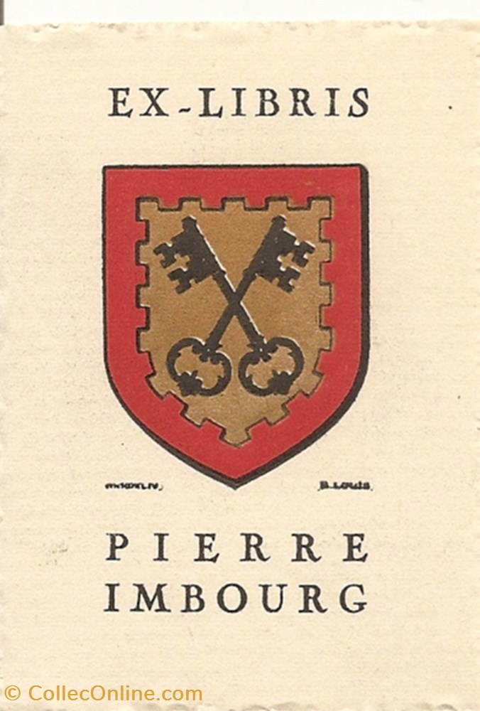 IMBOURG vieux papier ex libri imbourg