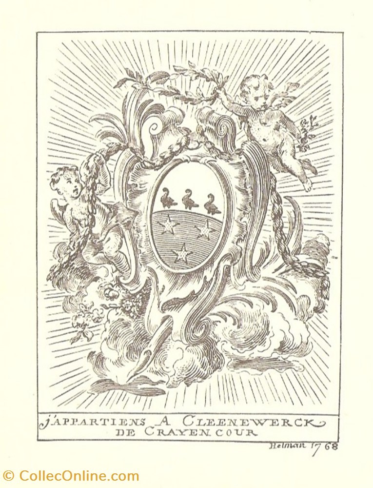 CLEENEWERCK de CRAYENCOUR vieux papiers ex libris cleenewerck de crayencour