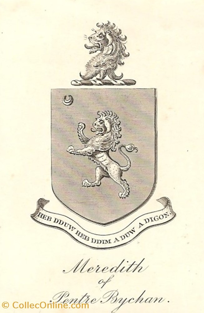 vieux papiers ex libris meredith of pentre bychan