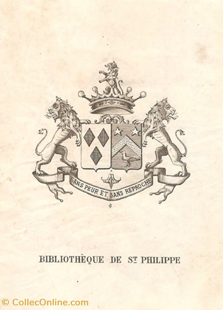 SAINT-PHILIPPE vieux papier ex libri saint philippe