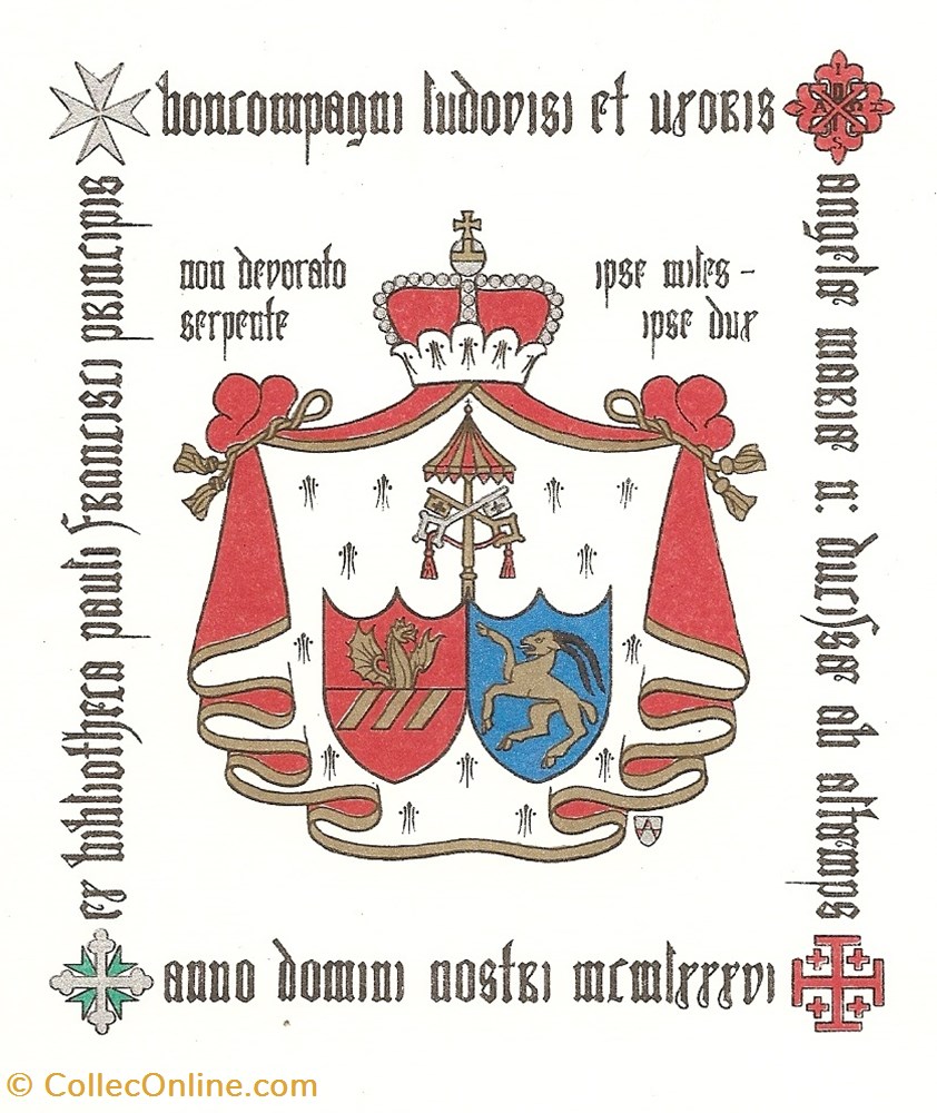 BONCOMPAGNI-LUDOVISI/ ALTEMPS vieux papier ex libri boncompagni ludovisi altemps