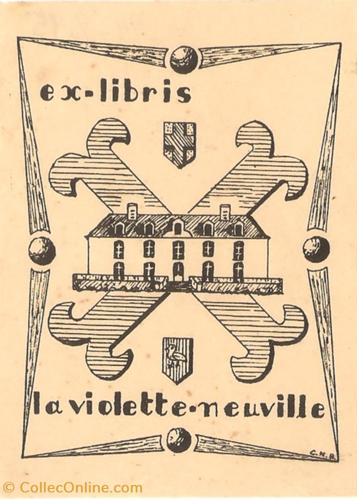 VIOLETTE-NEUVILLE vieux papiers ex libris violette neuville
