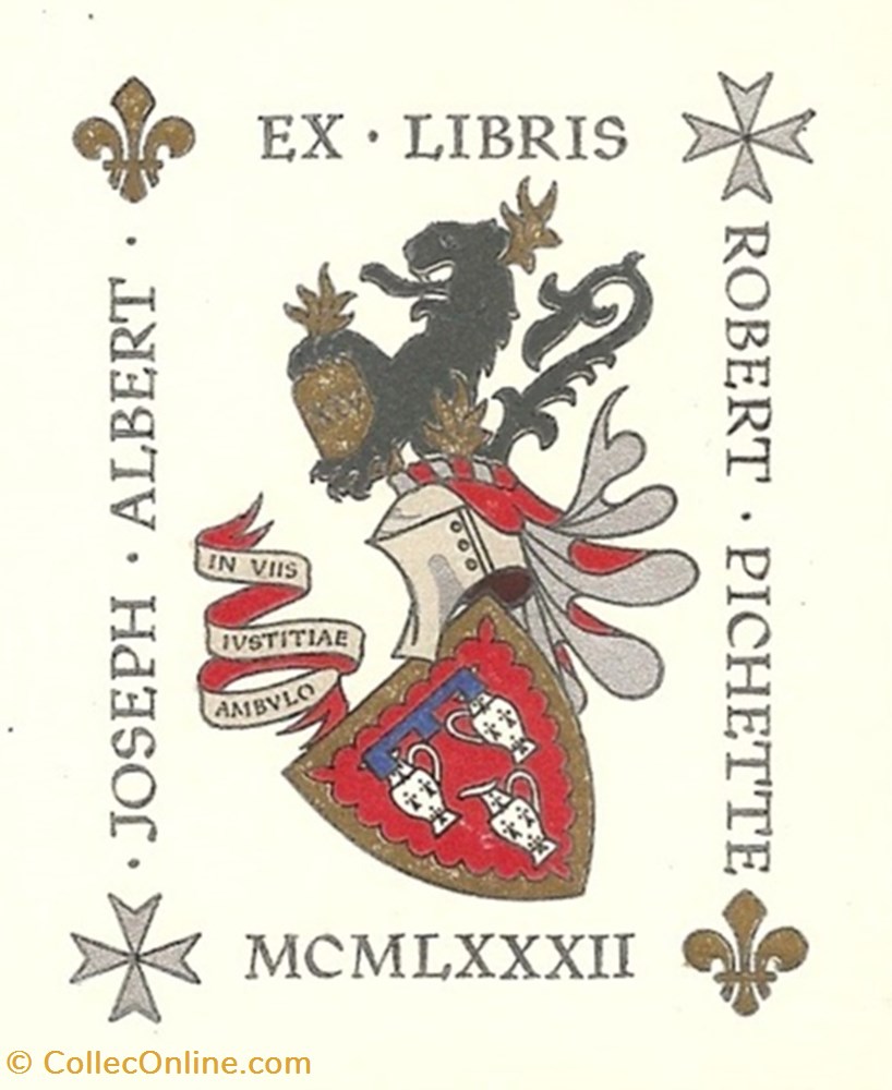 PICHETTE vieux papier ex libri pichette