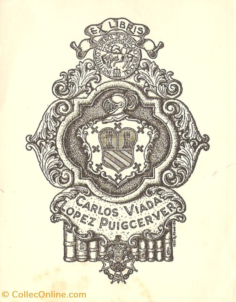 LOPEZ PUIGCERVER vieux papiers ex libris lopez puigcerver