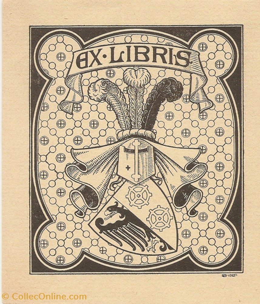 HOSCHEK de MÜHLHEIM vieux papiers ex libris hoschek de muhlheim