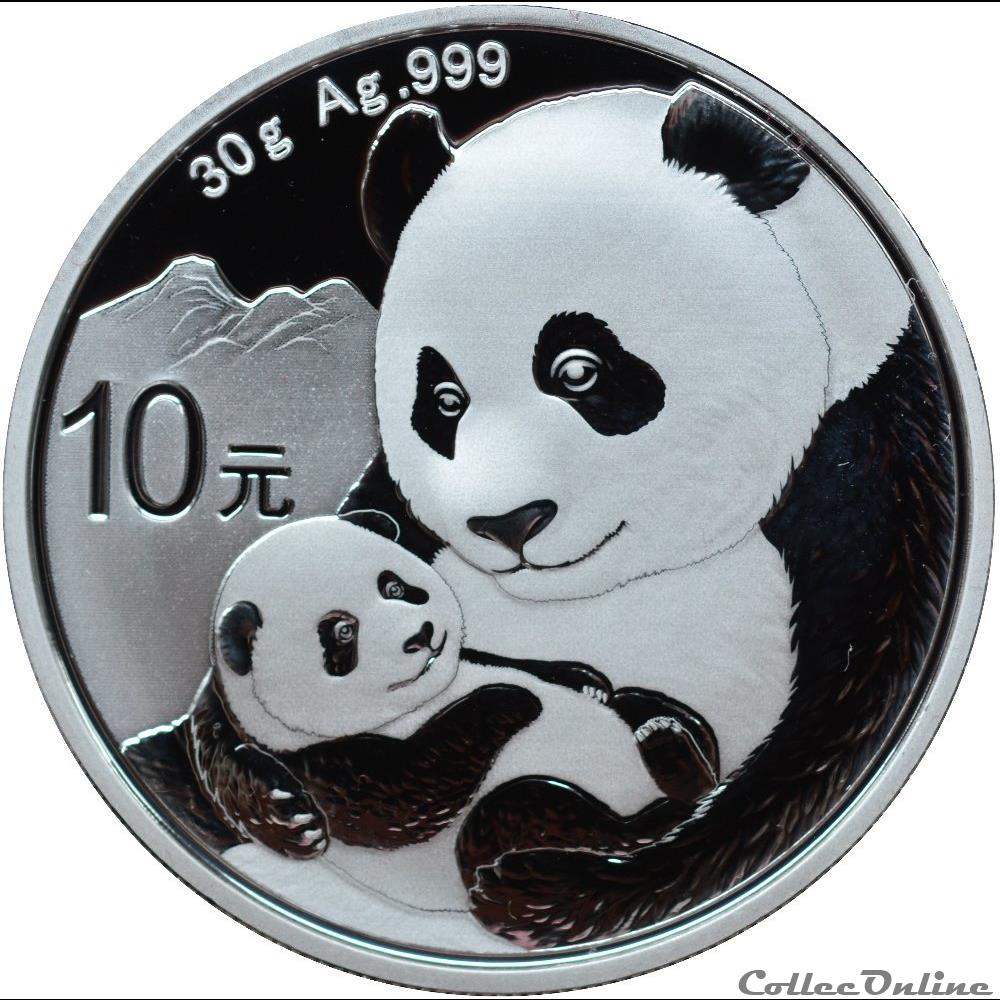 10 yuan Panda 2019 China monnaie monde chine 10 yuan panda 2019 china
