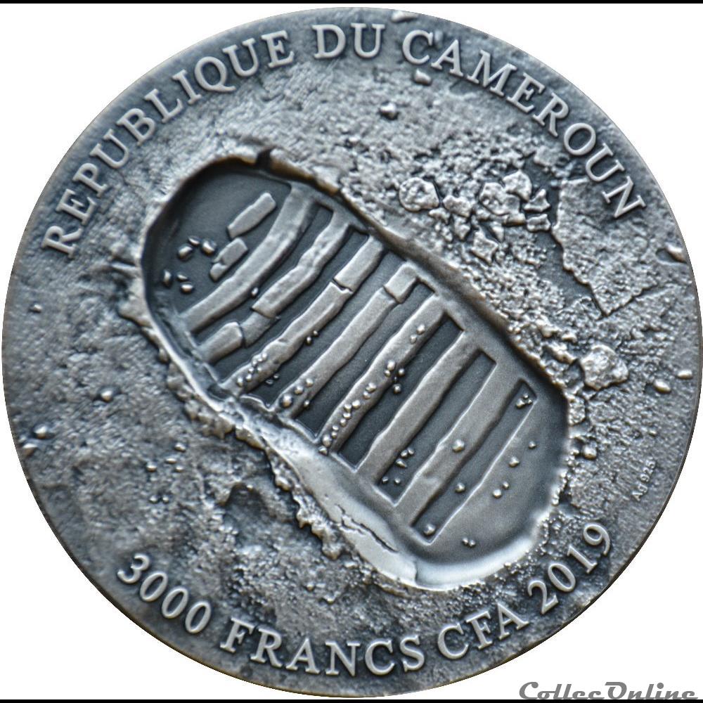 3000 francs CFA Apollon 11 1969-2019 2019 République du Cameroun monnaie monde 3000 francs cfa apollon 11 1969 2019 2019 republique du cameroun