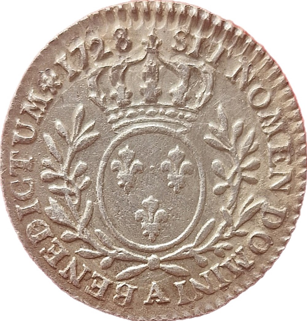 monnaies europe medievale france royales dixieme ecu au buste habille 1728 a