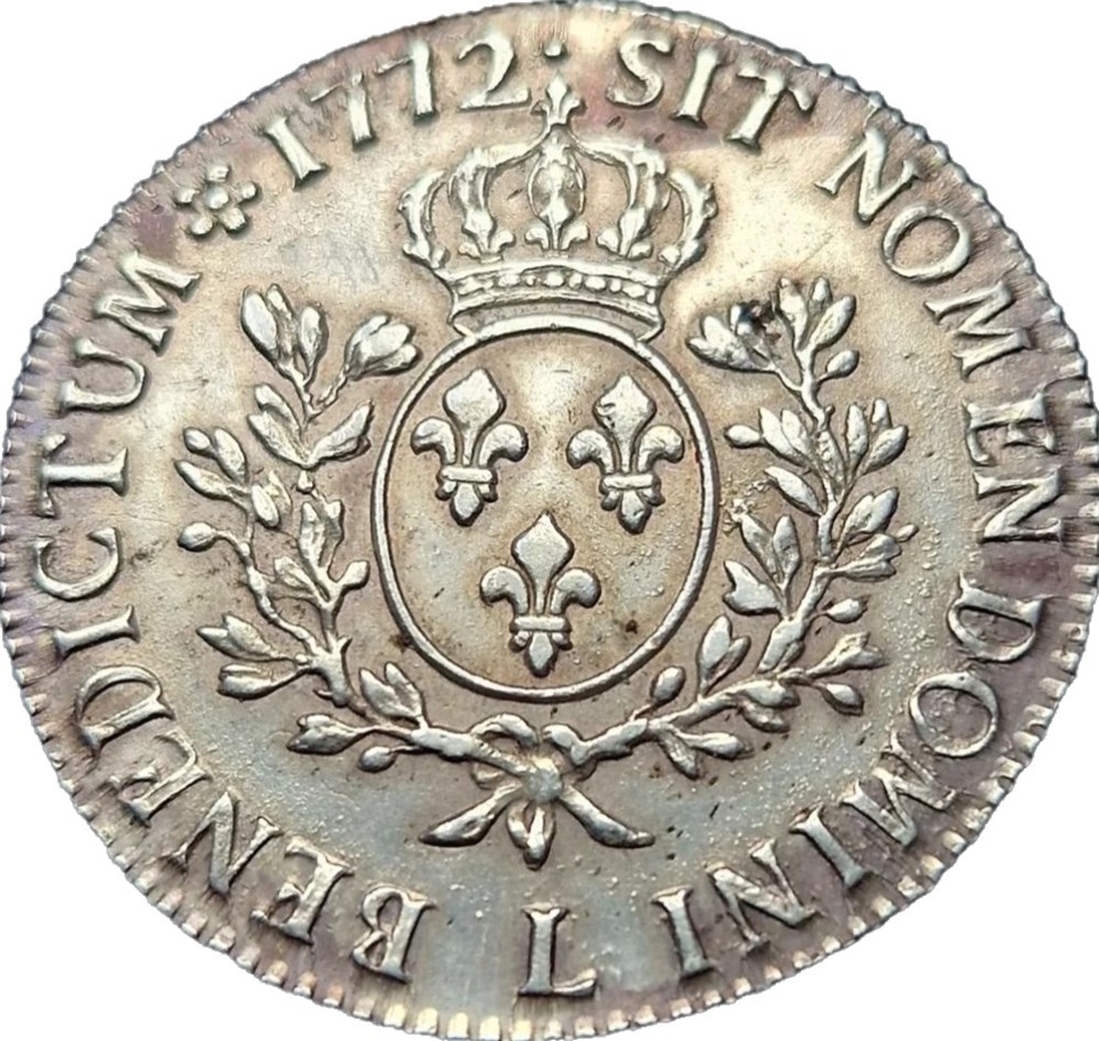 monnaies europe medievale france royales ecu a la vieille tete 1772 l