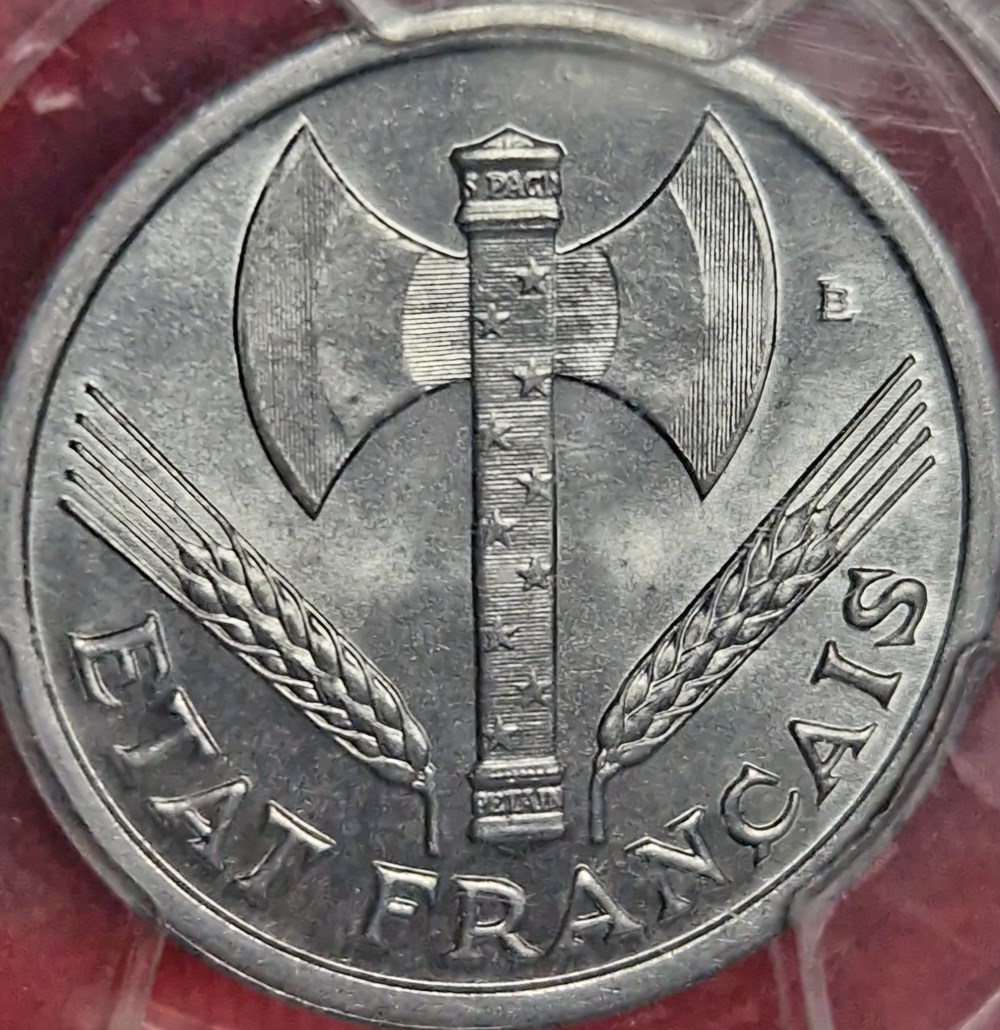 2 francs 1943 MS65 monnaies monde france 2 francs 1943 ms65