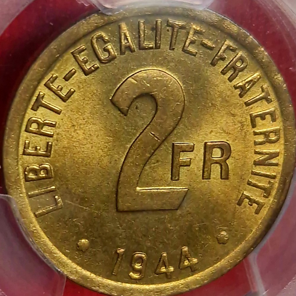 2 francs 'France' MS64 monnaies monde 2 francs france ms64