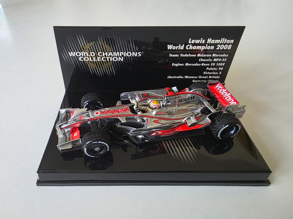 transports car lewis hamilton 2008 world champion no 1