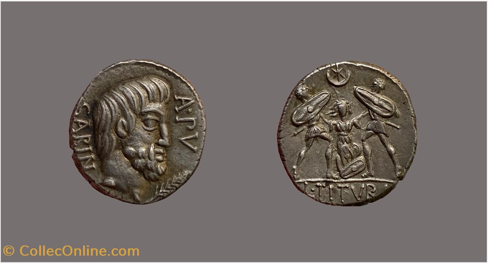 L. Titurius L.f. Sabinus coins l titurius l f sabinus