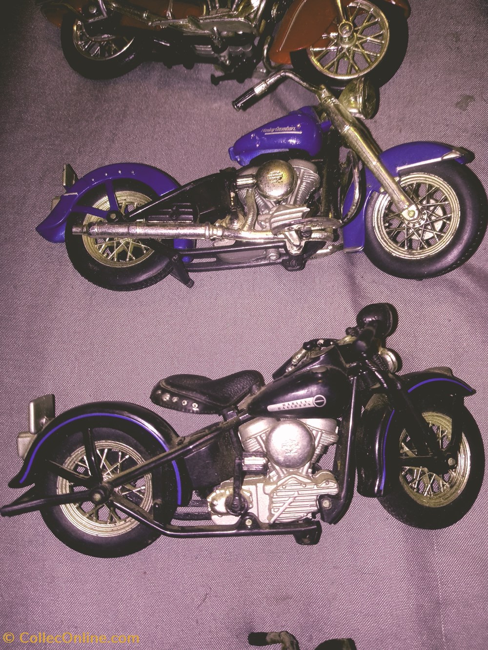 transports motorbike 6 vintage die cast harley davidson bikes
