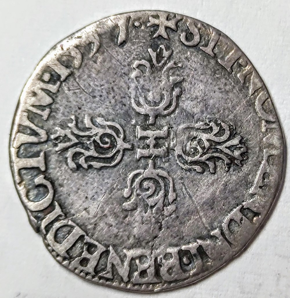 monnaies europe medievale france royales henri iiii quart de franc 1597 dijon