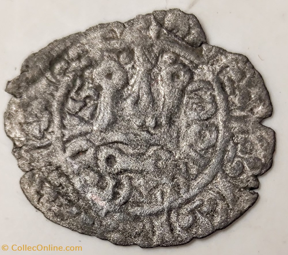 EUDES IV 1315- 16349 Maille noire Double au petit écu monnaies europe medievale france feodales eudes iv 1315 16349 maille noire double au petit ecu