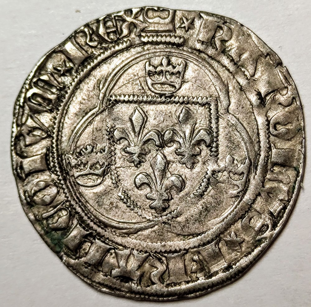 monnaies europe medievale france royales charles vii blanc au briquet dijon 1436 1461