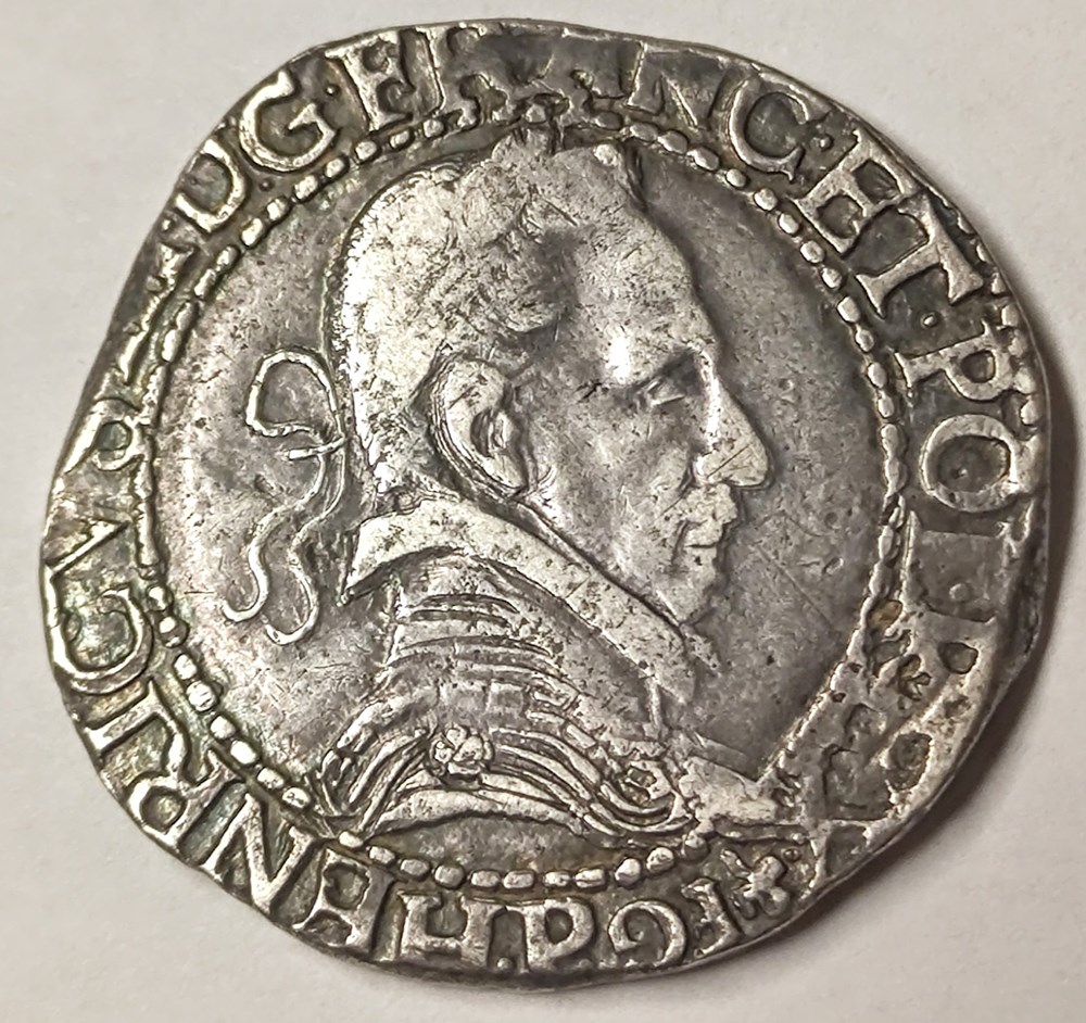HENRI III Franc au col plat 1578 Dijon monnaies europe medievale france royales henri iii franc au col plat 1578 dijon