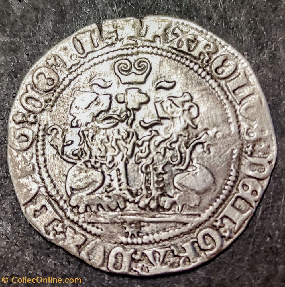 CHARLES le TEMERAIRE Pays bas bourguignons double briquet 1474 duché de Brabant monnaies europe medievale charles le temeraire pays bas bourguignons double briquet 1474 duche de brabant
