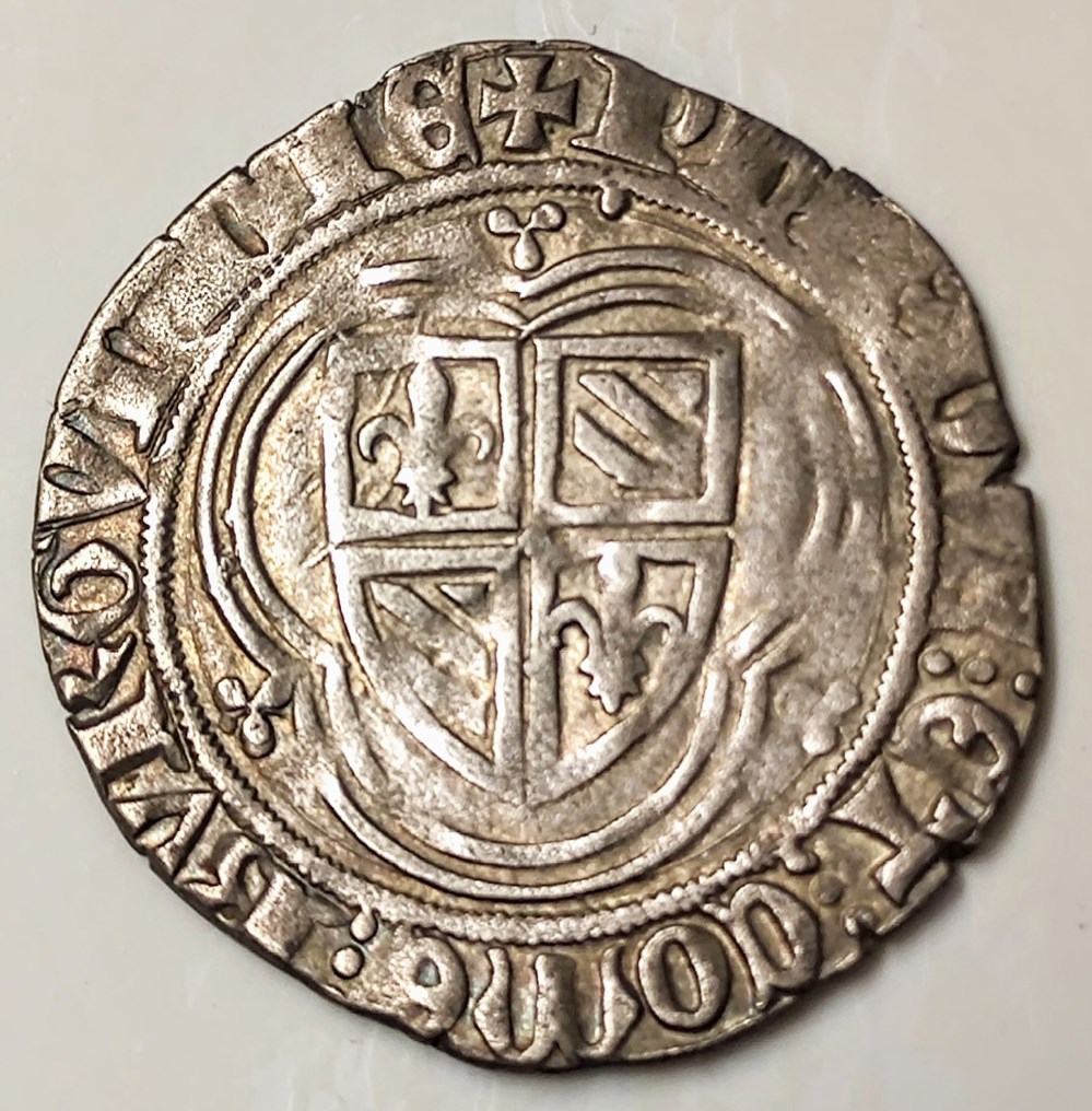 monnaies europe medievale france feodales philippe le bon 1419 1467 blanc a ecu de bourgogne dans un trilobe