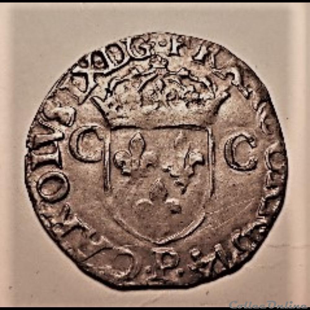CHARLES IX Douzain aux 2 C 1er type 1574 P monnaies europe medievale france royales charles ix douzain aux 2 c 1er type 1574 p