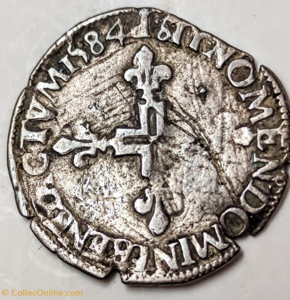 monnaies europe medievale france royales henri iii double sol parisis 2 eme type 1584