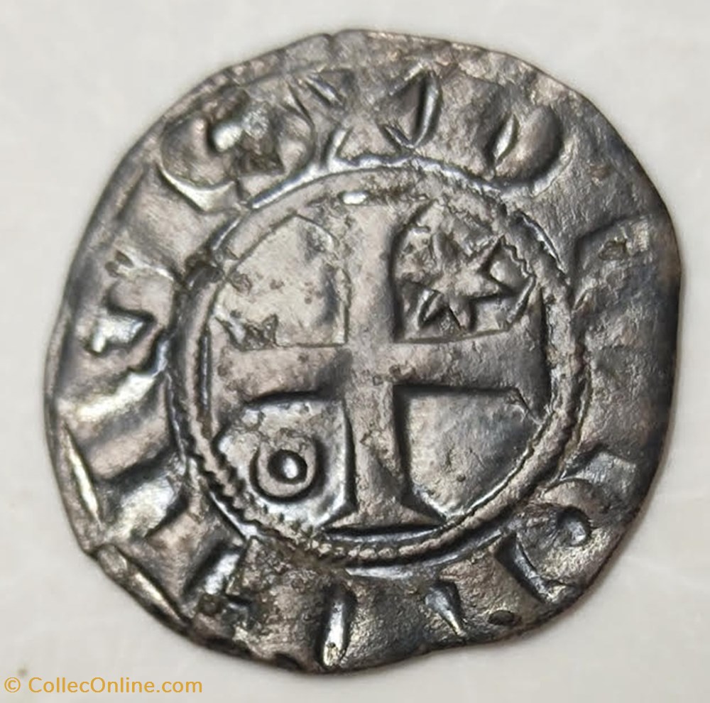 ROBERT II 1272-1305 denier monnaies europe medievale a france feodales robert ii 1272 1305 denier