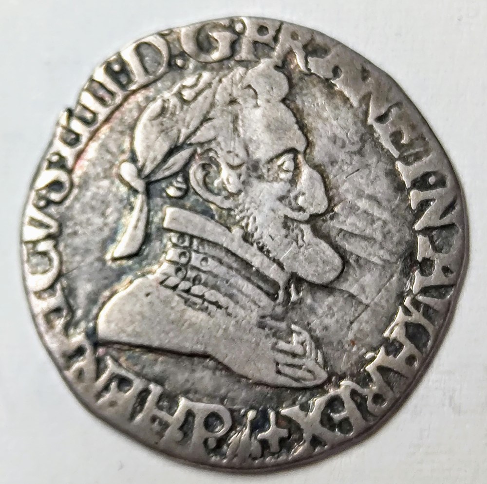 monnaies europe medievale france royales henri iiii quart de franc 1597 dijon