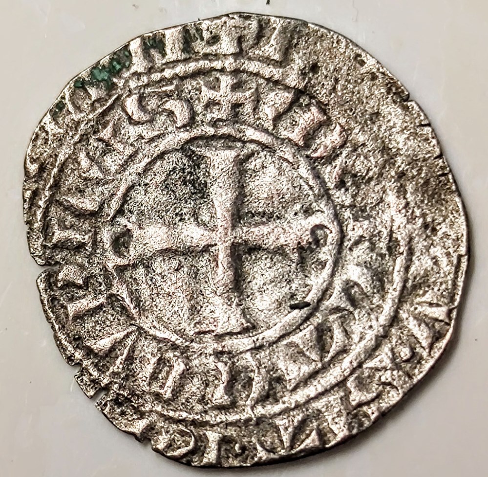 EUDES IV 1315- 1349 Maille noire Double au petit écu monnaies europe medievale france feodales eudes iv 1315 1349 maille noire double au petit ecu