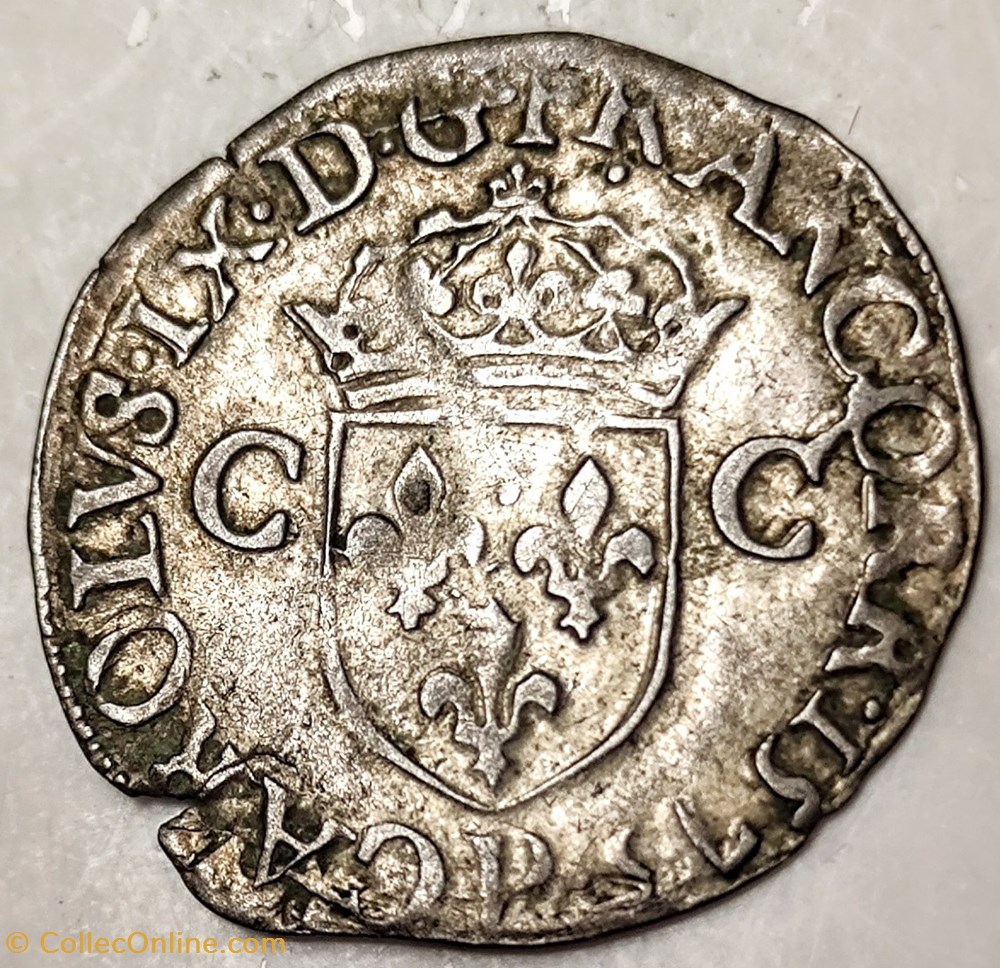 monnaies europe medievale france royales charles ix douzain aux 2 c 1er type 1573 p