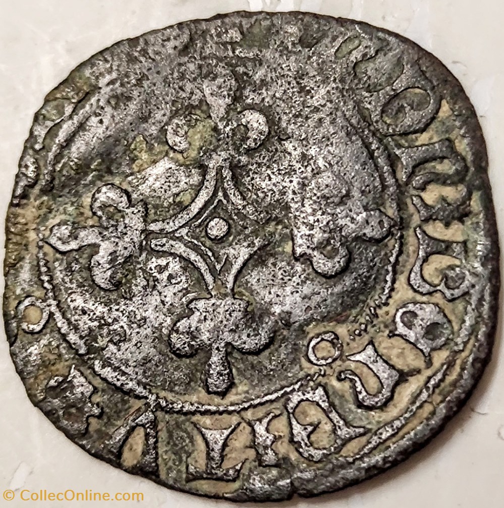 CHARLES VIII 1438-1498 double tournois ou niquet monnaies europe medievale france royales charles viii 1438 1498 double tournois ou niquet