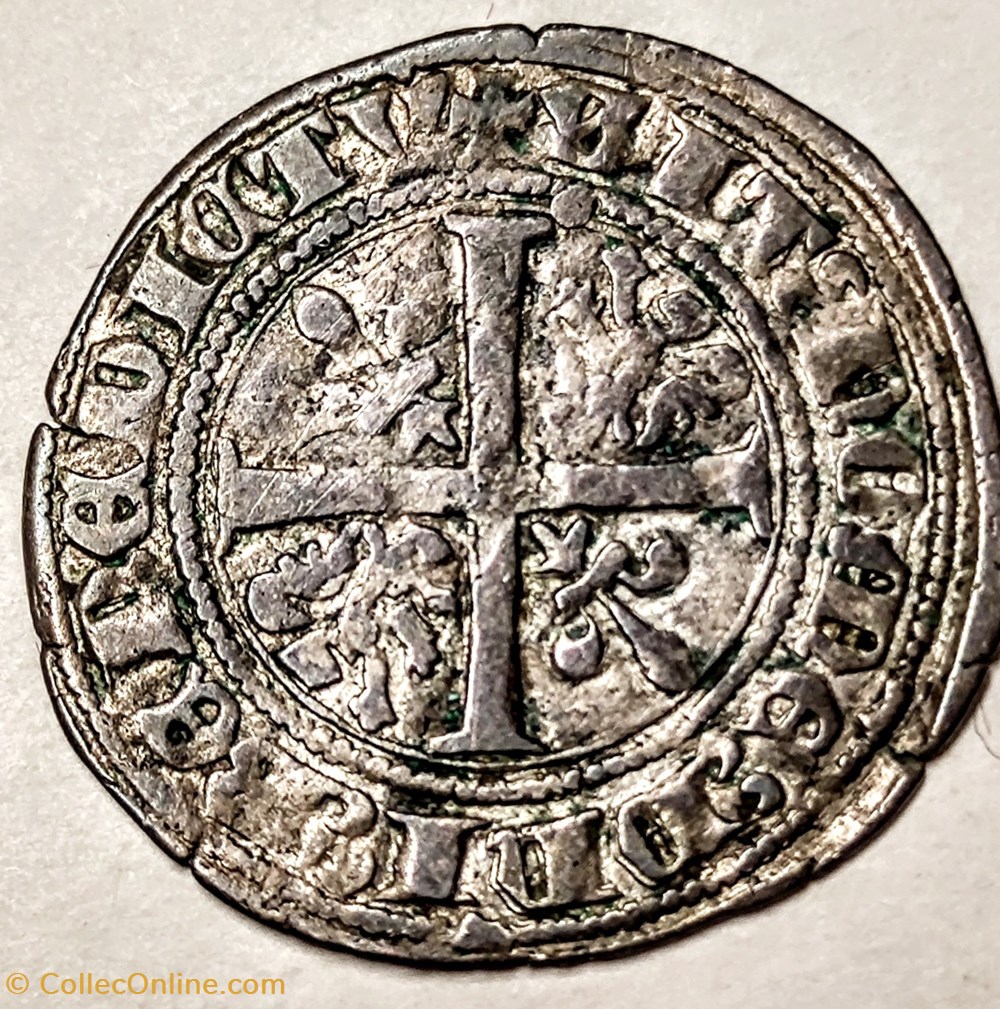 monnaies europe medievale france feodales jean sans peur 1404 1419 grand blanc
