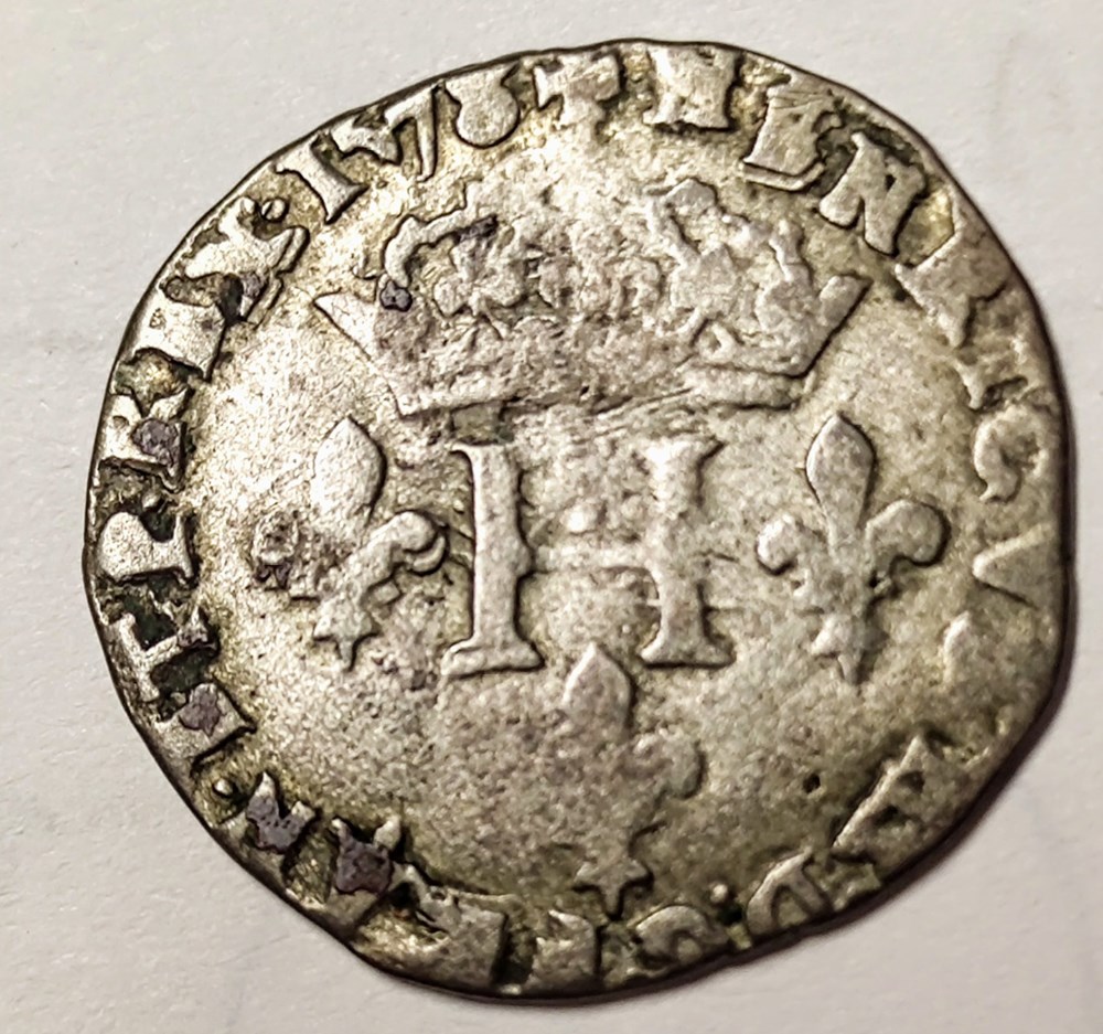monnaies europe medievale france royales henri iii sol parisis 1578 p