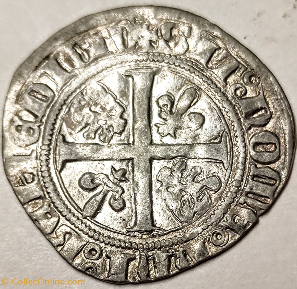 monnaies europe medievale france feodales jean sans peur 1404 1419 grand blanc