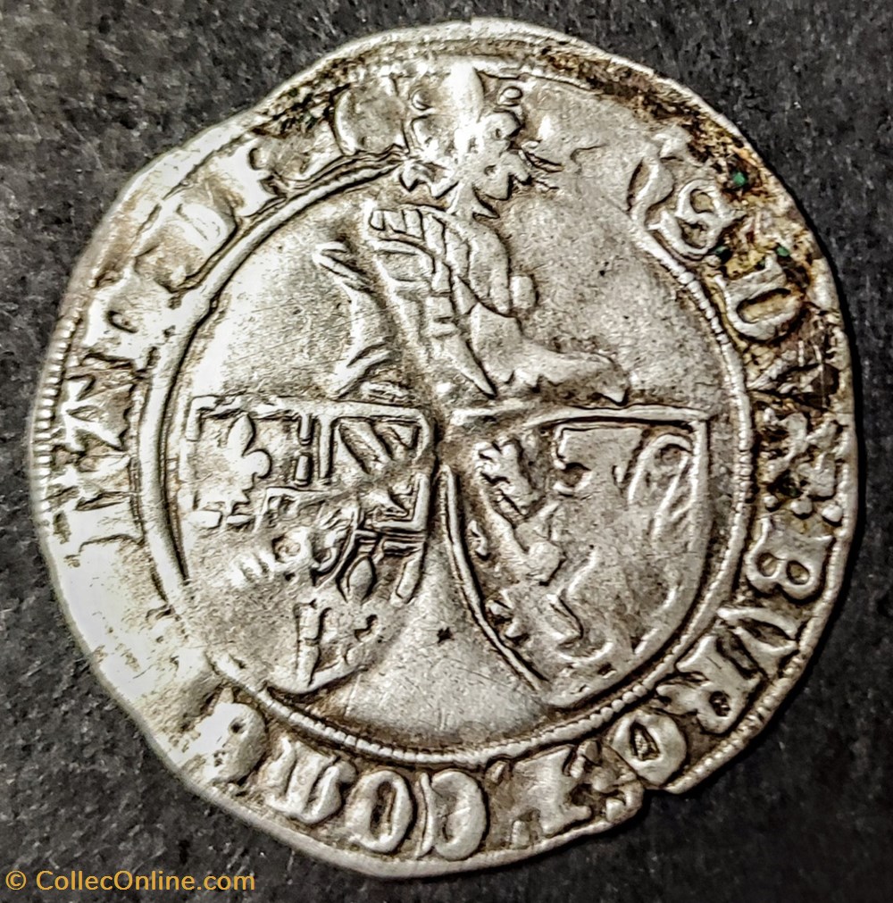 PHILIPPE le BON Pays Bas Bourguignons Comté de Flandre double gros dit "braspenning" monnaies europe medievale philippe le bon pays bas bourguignons comte de flandre double gros dit braspenning