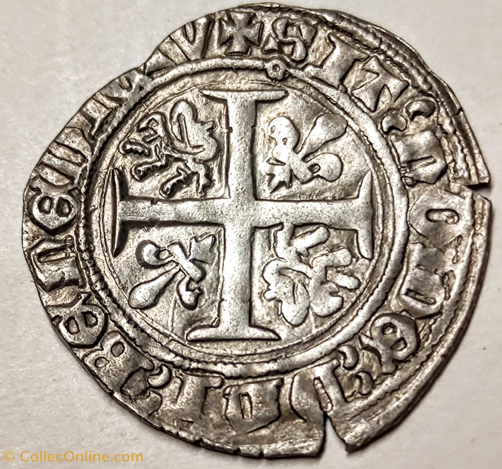 monnaies europe medievale france feodales jean sans peur 1404 1419 grand blanc