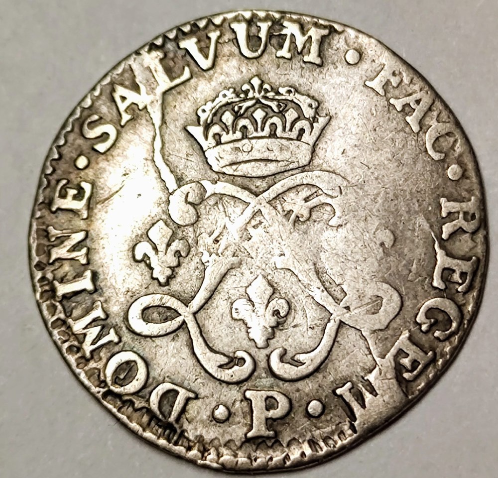 LOUIS XIV quatre sols aux deux L 1692 P monnaies europe medievale france louis xiv quatre sols aux deux l 1692 p