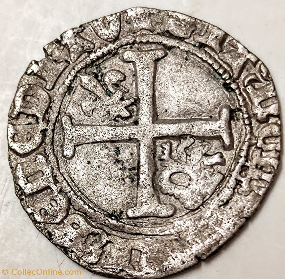 JEAN SANS PEUR 1404-1419 petit blanc Cuisery monnaies europe medievale france feodales jean sans peur 1404 1419 petit blanc cuisery