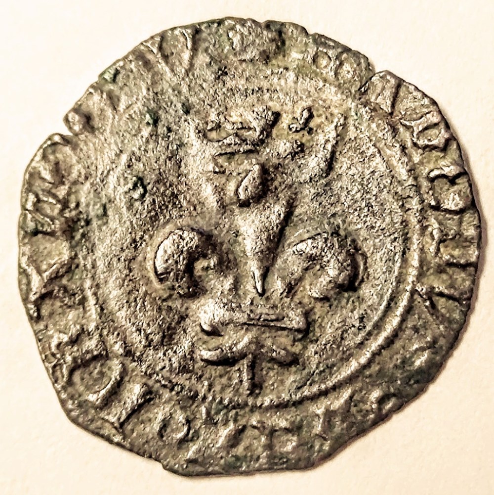 monnaies europe medievale france royales charles viii 1438 1498 double tournois ou niquet