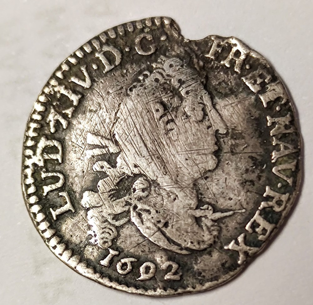 LOUIS XIV quatre sols aux deux L 1692 monnaies europe medievale france louis xiv quatre sols aux deux l 1692