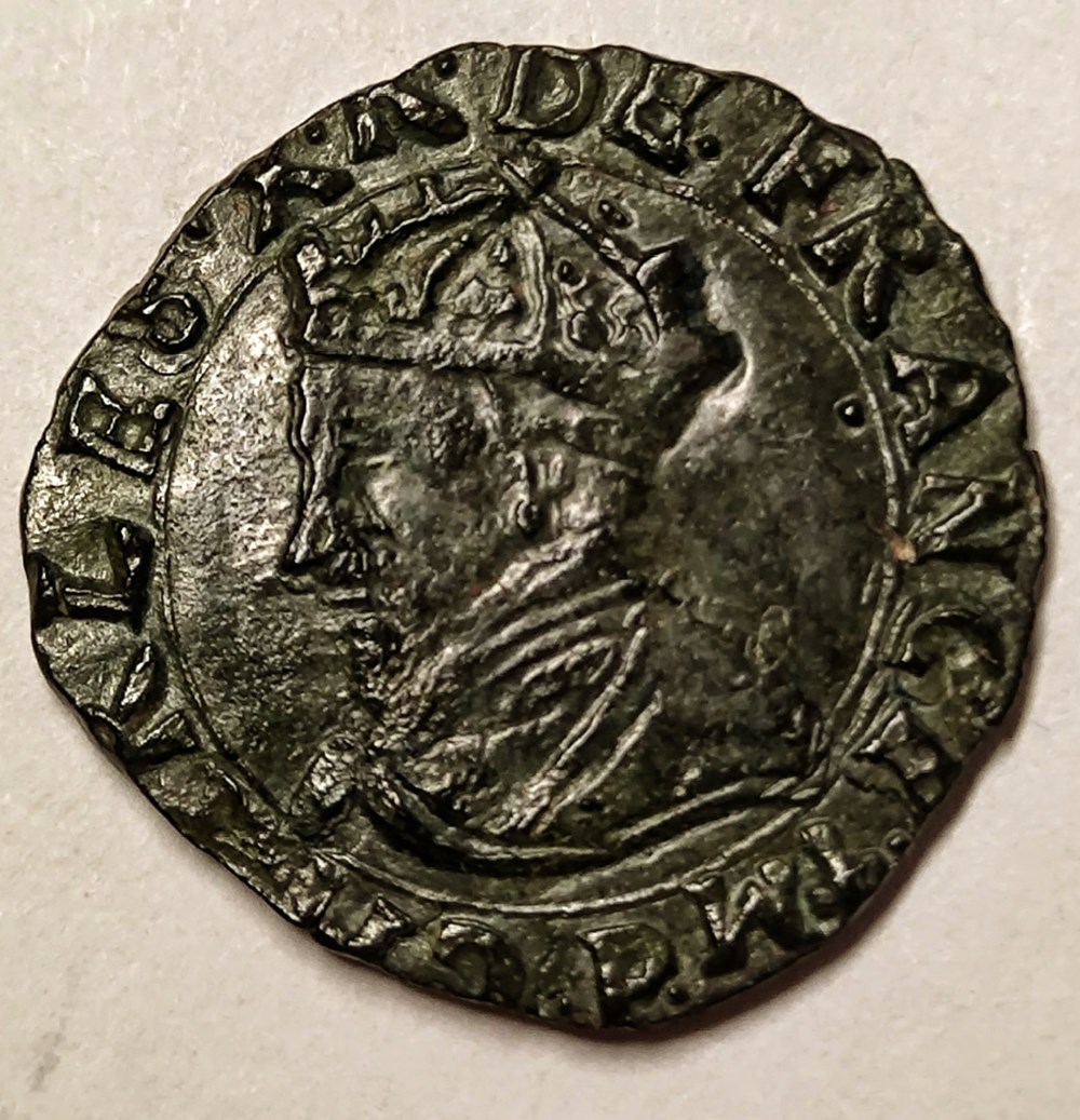 CHARLES X Double tournois 1595 P monnaies europe medievale france royales charles x double tournois 1595 p