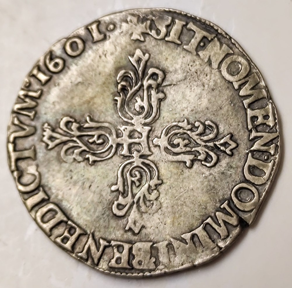 monnaies europe medievale france royales henri iiii demi franc 1601 dijon