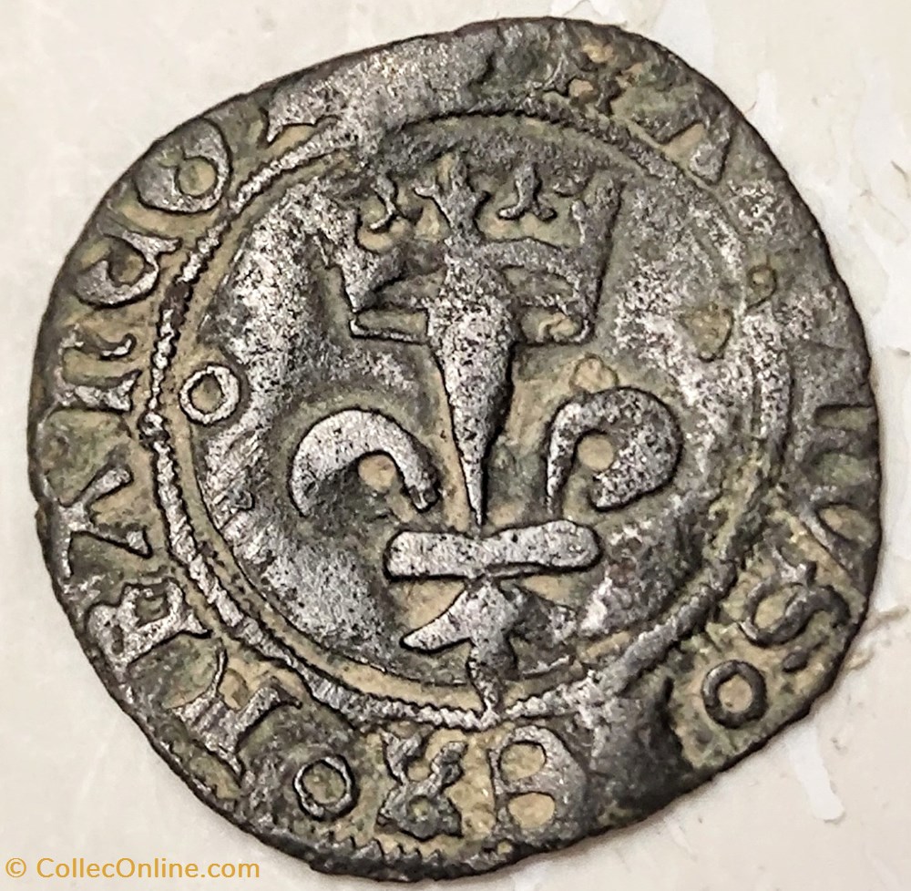 CHARLES VIII 1438-1498 double tournois ou niquet monnaies europe medievale france royales charles viii 1438 1498 double tournois ou niquet