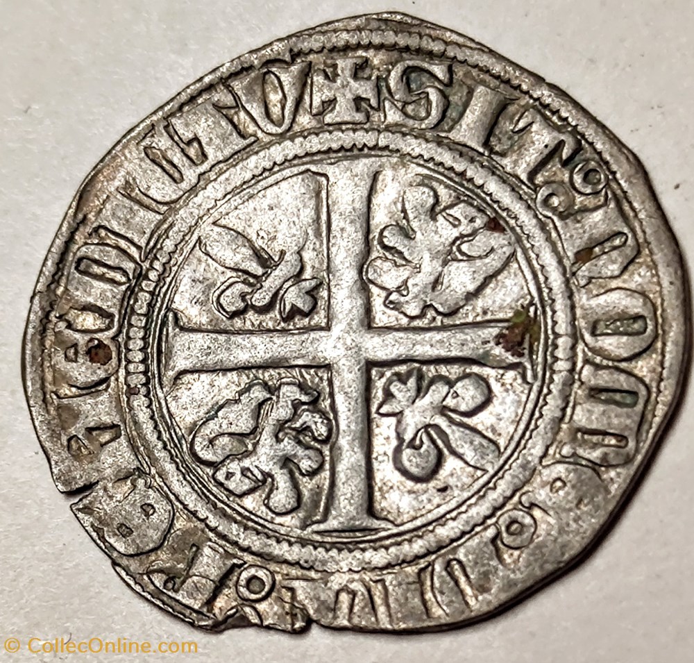 monnaies europe medievale france feodales jean sans peur 1404 1419 grand blanc