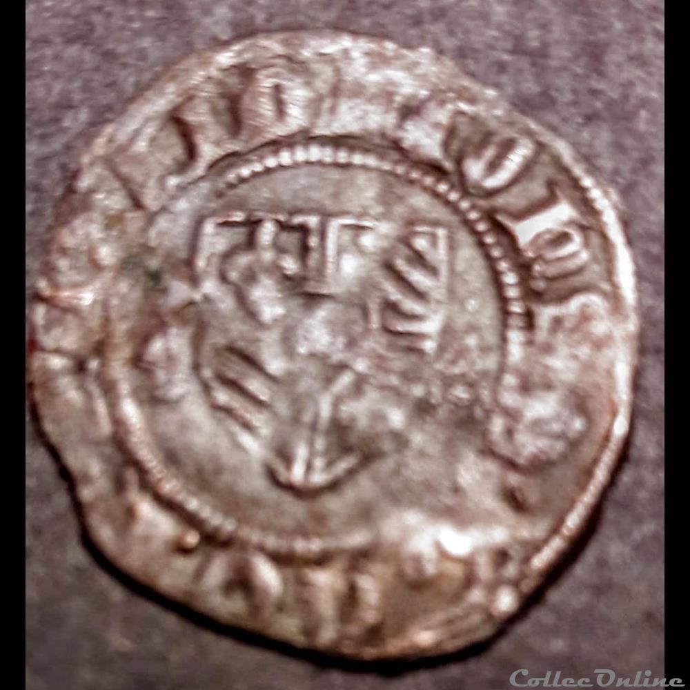 JEAN sans peur COMTE DE FLANDRE Double Mite monnaies europe medievale pays bas bourguignons jean sans peur comte de flandre double mite