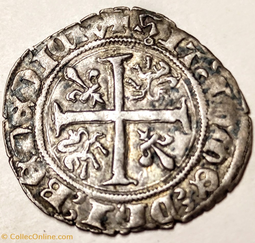 monnaies europe medievale france feodales jean sans peur 1404 1419 grand blanc