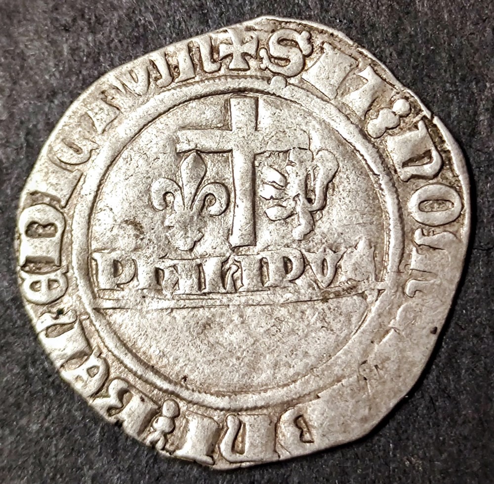 PHILIPPE le BON 1419-1467 , blanc aux deux écus Auxonne monnaies europe medievale france feodales philippe le bon 1419 1467 blanc aux deux ecus auxonne