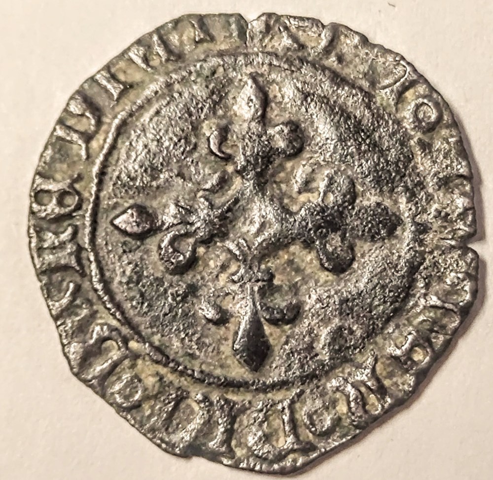 monnaies europe medievale france royales charles viii 1438 1498 double tournois ou niquet