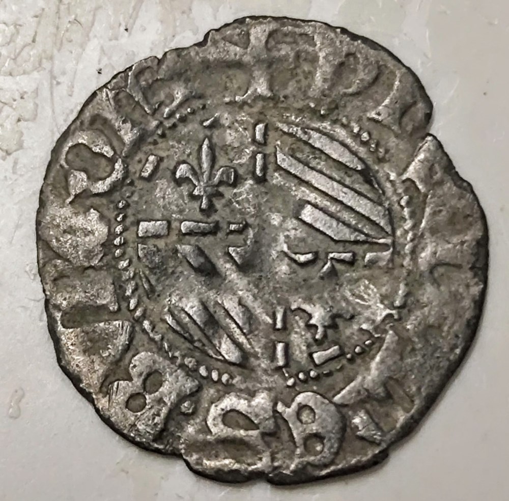 PHILIPPE le BON 1419-1467 Demi double ou denier Auxonne monnaies europe medievale france feodales philippe le bon 1419 1467 demi double ou denier auxonne